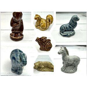 7 Mix Wade England Porcelain Glazed Figurines Set